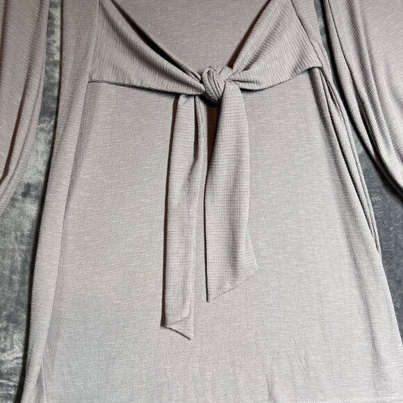 Lionstill Pullover Casual Dress W Boho Front Tie Detail Stretch Waffle Material - Picture 2 of 10